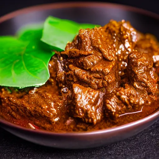 Image similar to rendang, realistic, sharp focus, 8 k high definition, insanely detailed, intricate, elegant, food photography