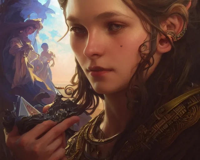 Prompt: photography of drew struzan, deep focus, d & d, fantasy, intricate, elegant, highly detailed, digital painting, artstation, concept art, matte, sharp focus, illustration, hearthstone, art by artgerm and greg rutkowski and alphonse mucha