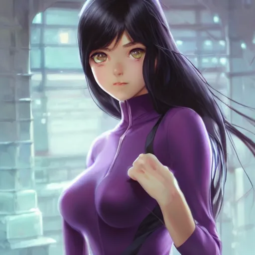 Image similar to ultra realistic illustration, violet parr anime, intricate, elegant, highly detailed, digital painting, artstation, concept art, smooth, sharp focus, illustration, art by artgerm and greg rutkowski and alphonse mucha and wlop