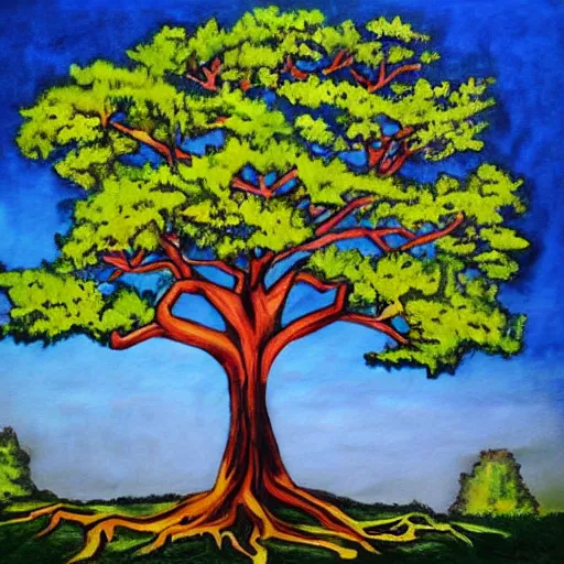 Image similar to tree mural by Charley Case