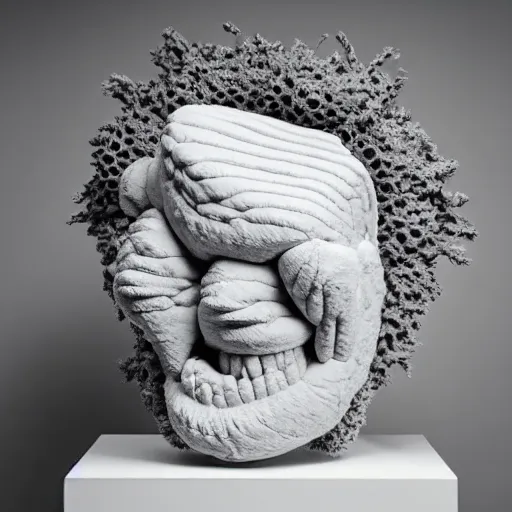 Image similar to a tooth sculpturein in daniel arsham style