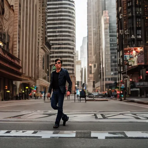 Image similar to Film still of Tom cruise as!! Tony stark!! , avengers, Canon EOS R3, f/1.4, ISO 200, 1/160s, 8K, RAW, unedited, symmetrical balance, in-frame