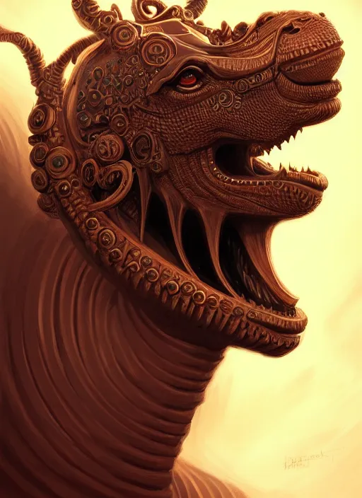 Prompt: anthropomorphic torus head in edgy darkiron camel, intricate, elegant, highly detailed animal monster, digital painting, artstation, concept art, smooth, sharp focus, illustration, art by artgerm, dwayne barlowe, trending on artstation and greg rutkowski and alphonse mucha, 8 k