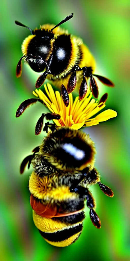 Image similar to fat fat ugly distorted bumblebee in a flower puking pollen, airbrush 8 0 s photography, polished, 8 5 mm, intricate, sharp detailed focus airbrush