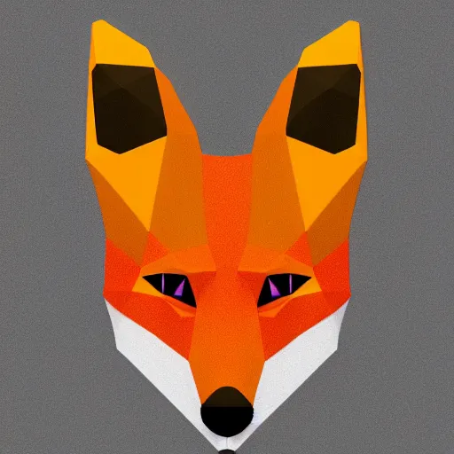 Image similar to Low polygon render of a fox on a white background, isometric 3d, ultra HD