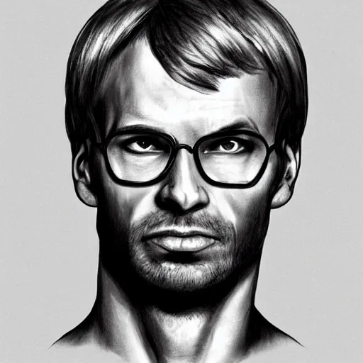 Image similar to anatomy of jeffrey dahmer, da vinci notes, ultradetailed, sketch, anatomy study, artstation