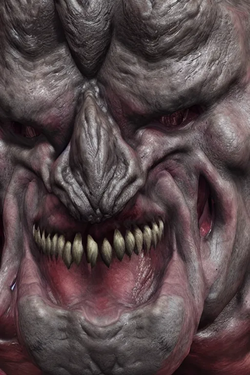 Image similar to close up beautiful zbrush scupt of a zergling's battle worn face