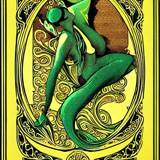 Prompt: absinthe labels, art nouveau, intricate curvy artwork around bold lettering, hinting at beautiful greenish - yellow fairies who would seduce you away to oblivion