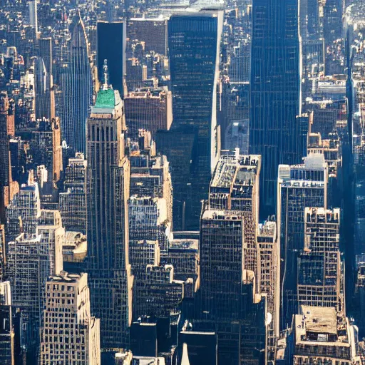 Image similar to aerial of a giant bird in new york,