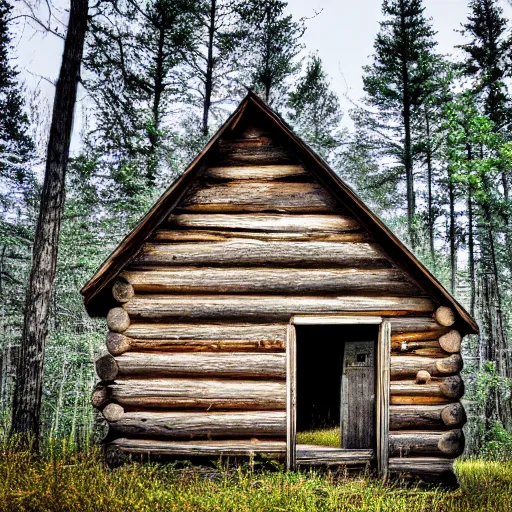 Image similar to old cabin, XF IQ4, 150MP, 50mm, f/1.4, ISO 200, 1/160s, natural light, Adobe Photoshop, Adobe Lightroom, DxO Photolab, polarizing filter, Sense of Depth, AI enhanced, HDR