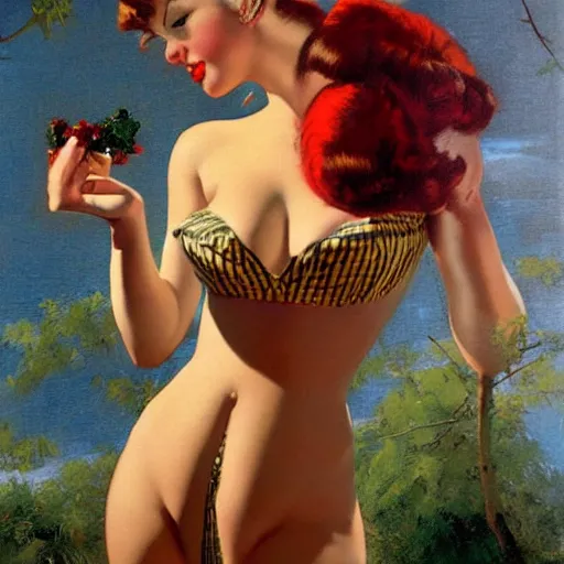 Image similar to a gil elvgren painting