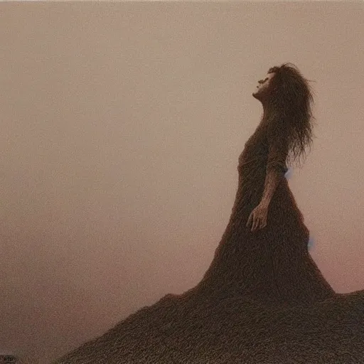 Prompt: harry styles concert by zdzisław beksinski