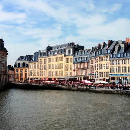 Prompt: lille, france with sea