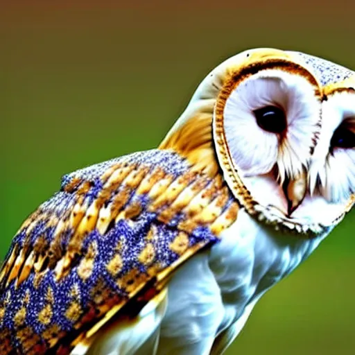 Prompt: barn owl wearing a birthday hat