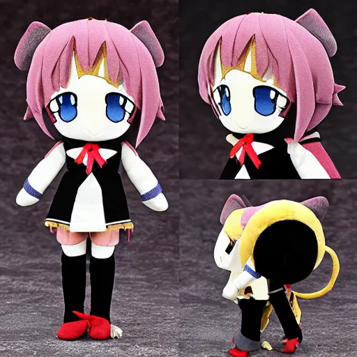 Prompt: cute fumo plush of a gentle knight who has the power to destroy the world, anime girl