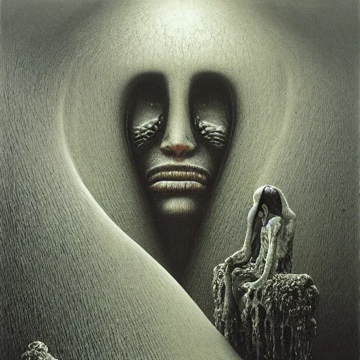 Prompt: One Piece made by Zdzislaw Beksinski