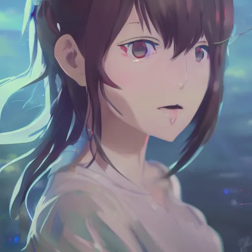 Prompt: anime girl made out of dna genes molecules proteuns concept art anime key visual trending pixiv fanbox by wlop and greg rutkowski and makoto shinkai and studio ghibli and kyoto animation,