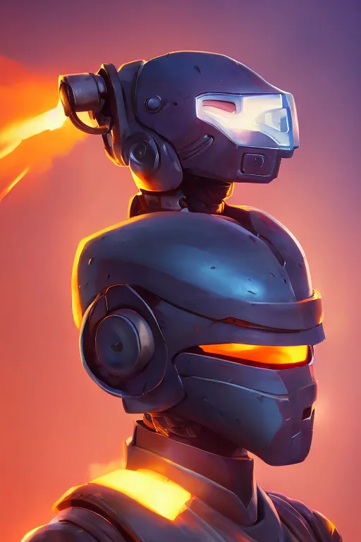 Image similar to epic mask helmet robot ninja portrait stylized as fornite style game design fanart by concept artist gervasio canda, behance hd by jesper ejsing, by rhads, makoto shinkai and lois van baarle, ilya kuvshinov, rossdraws global illumination radiating a glowing aura global illumination ray tracing hdr render in unreal engine 5