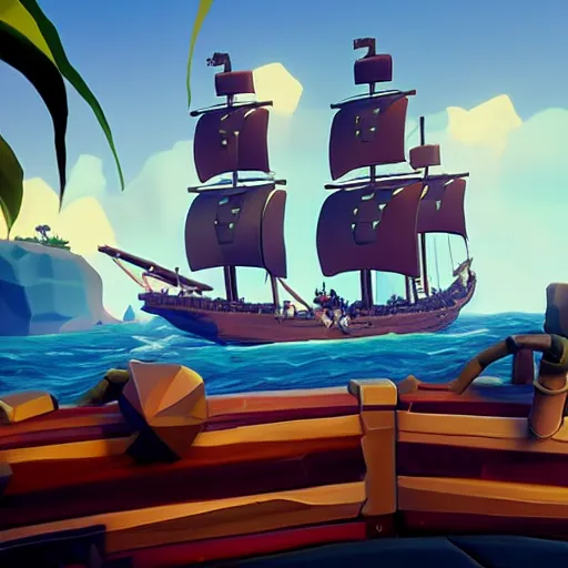 Image similar to hedgehog on a ship in sea of thieves