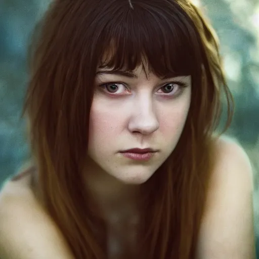 Prompt: a masterpiece portrait photo of a beautiful young woman who looks like a succubus mary elizabeth winstead, symmetrical face