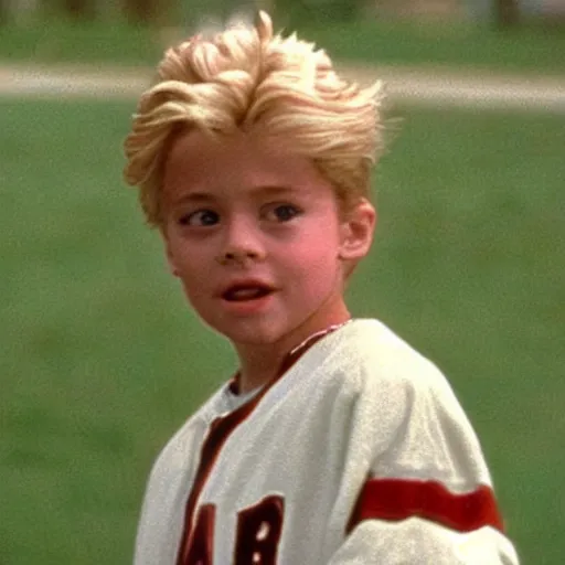 Image similar to a film still of a blonde young bou wearing a baseball outfit in Home Alone(1990)