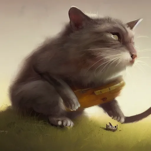 Prompt: a cat and mouse hybrid, digital art fantasy art, highly detailed, art by george stubbs, jakub rozalski, anton fadeev, james gurney, anato finnstark, ismail inceoglu