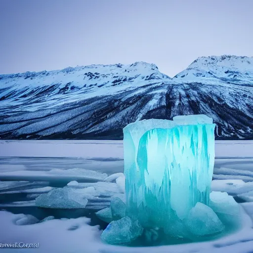 Image similar to aurora borealis trapped in ice