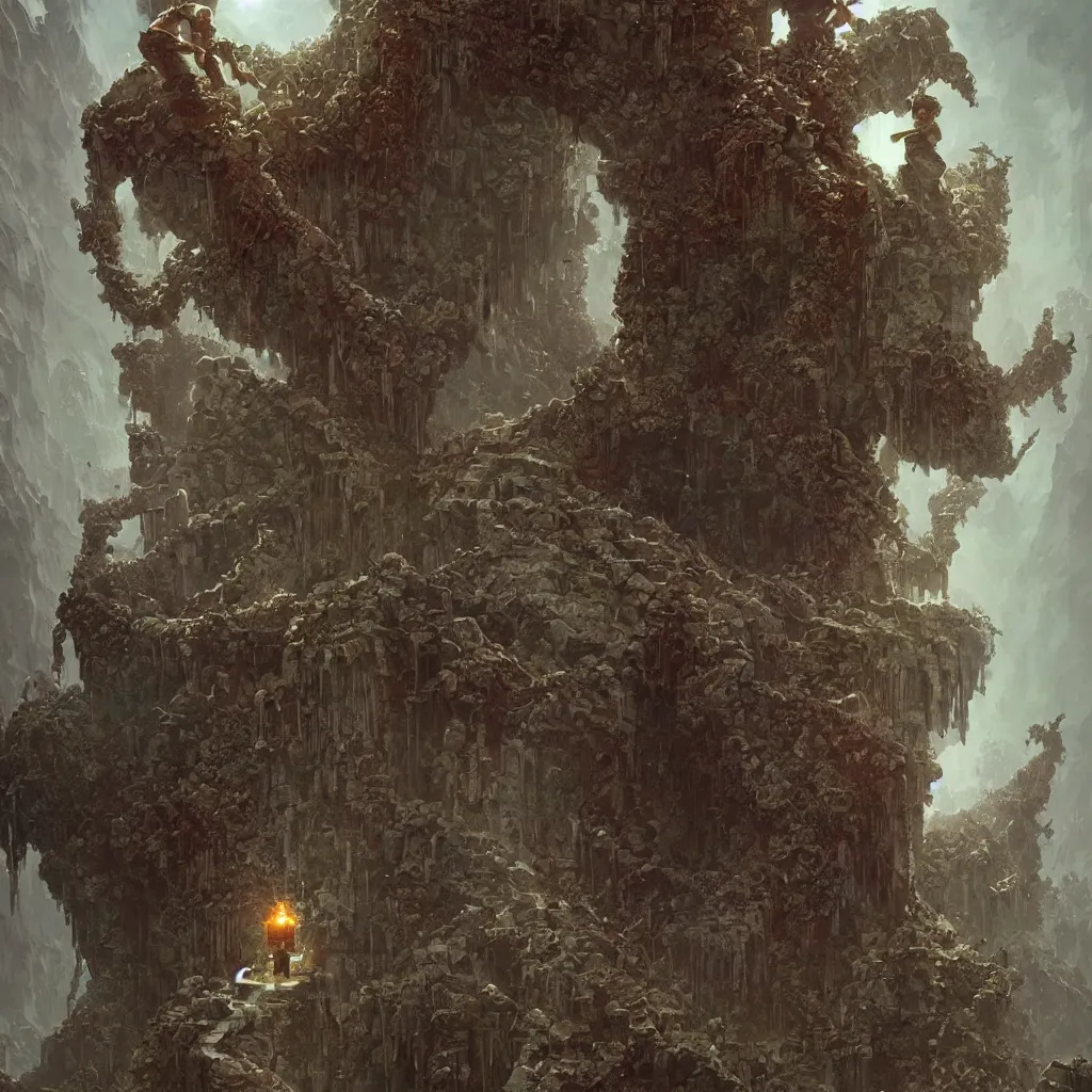 Image similar to steve from minecraft, character portrait, concept art, intricate details, highly detailed by greg rutkowski, michael whelan and gustave dore