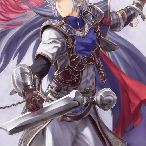 Image similar to Fire Emblem character by Yusuke Kozaki,detailed,high quality,Fates,Awakening,good!!!