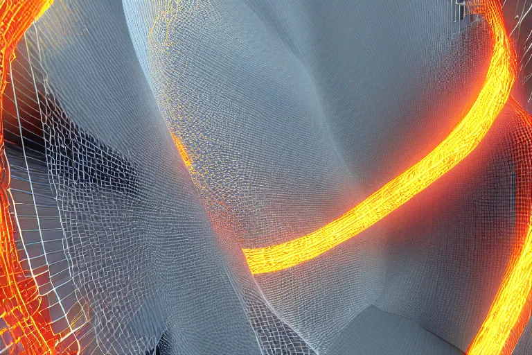 Image similar to x - particles, octane render, cinema 4 d