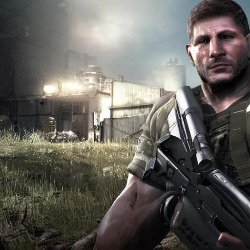 Prompt: chris redfield in escape from tarkov