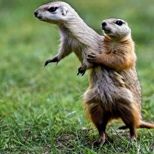 Image similar to Prairie dog riding an Emu into battle