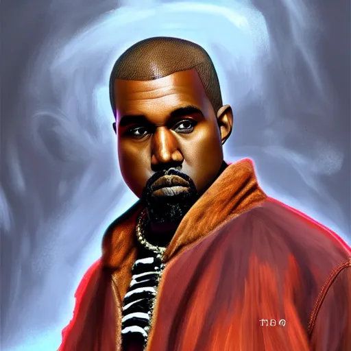 Image similar to [ important ] kanye west as a jojol,, fantasy, intricate, highly detailed, anime, digital painting, artstation, illustration, concept art, smooth, sharp focus