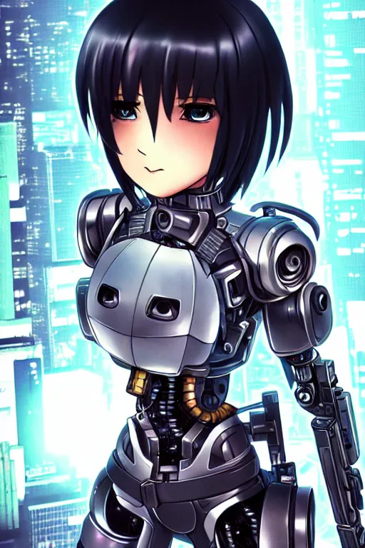 Image similar to portrait Anime cyberpunk cyborg girl in mechanical armor, blame, cute-fine-face, black-hair pretty face, realistic shaded Perfect face, fine details. Anime. Warhammer 40000, realistic shaded lighting by Ilya Kuvshinov katsuhiro otomo ghost-in-the-shell, magali villeneuve, artgerm, rutkowski, WLOP Jeremy Lipkin and Giuseppe Dangelico Pino and Michael Garmash and Rob Rey and Tsutomu Nihei