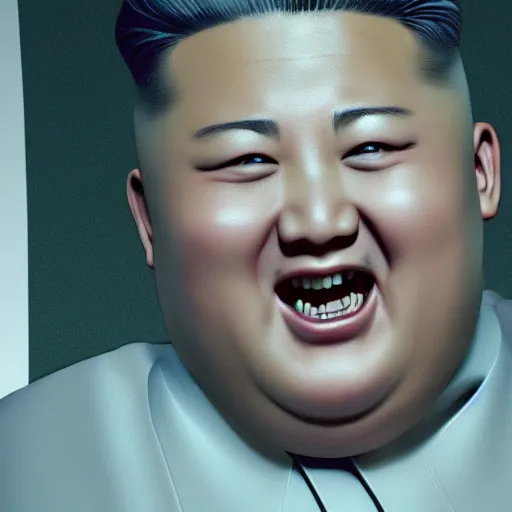 Image similar to screaming kim jong un as a member of bts band octane render