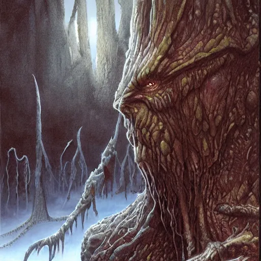 Prompt: swamp monster of ice, fantasy digital art by John Howe
