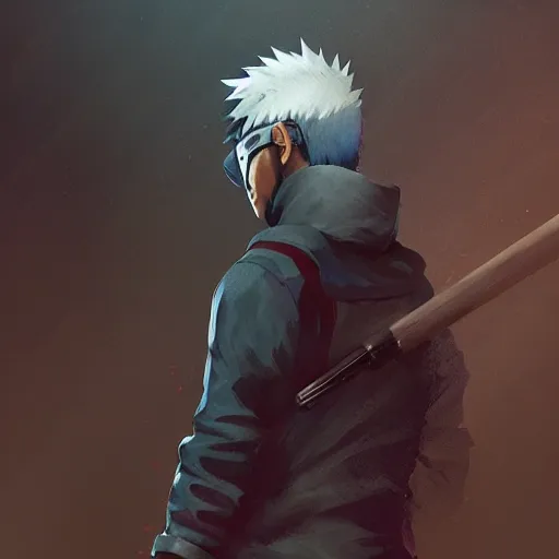 Image similar to kakashi, style game square enix life is strange remake, trending on artstation, painted by greg rutkowski, render with game the last of us parte ii details