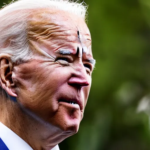 Image similar to Joe Biden with an shredded, toned, inverted triangle body type, XF IQ4, 150MP, 50mm, F1.4, ISO 200, 1/160s, natural light