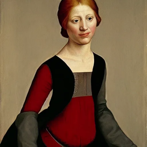 Image similar to Elizabeth Holmes in the style of Renaissance painter Raphael