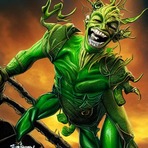 Prompt: green goblin fantasy