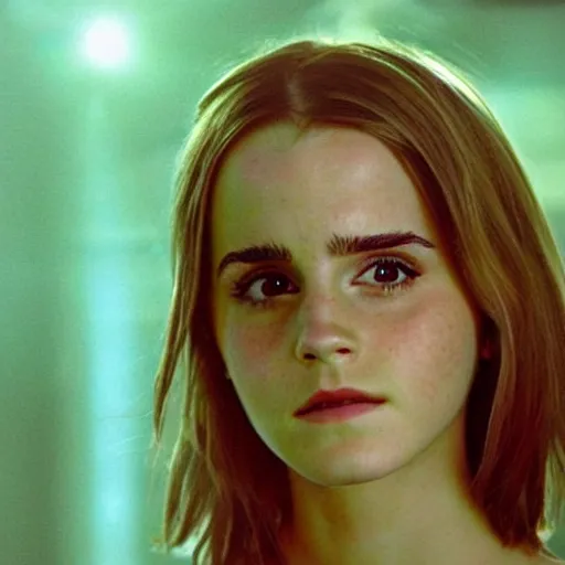 Image similar to beautiful still of Emma Watson in Stargate SG-1 in front of the star gate