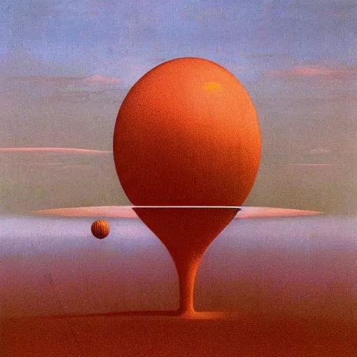 Image similar to UFO made by zdzisław beksiński