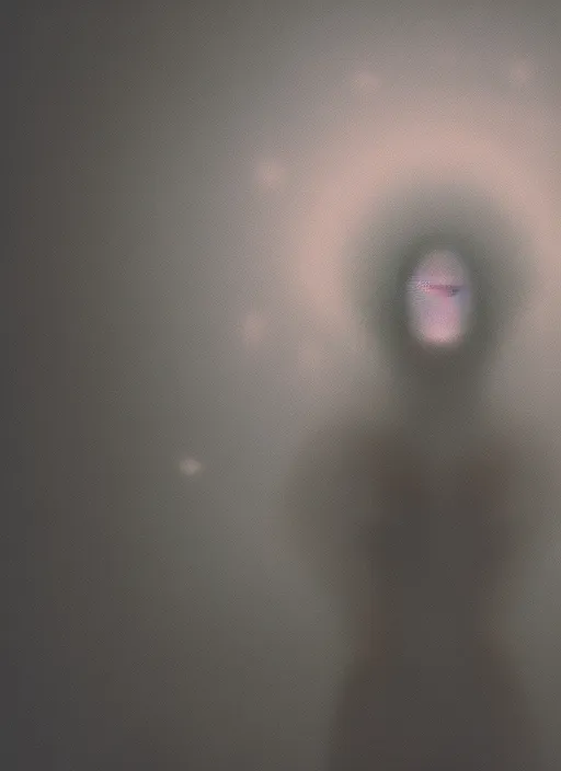 Prompt: a symmetrical female astral projection, thick liquid glowing aura, motion blur, film grain, cinematic lighting, experimental film, shot on 1 6 mm