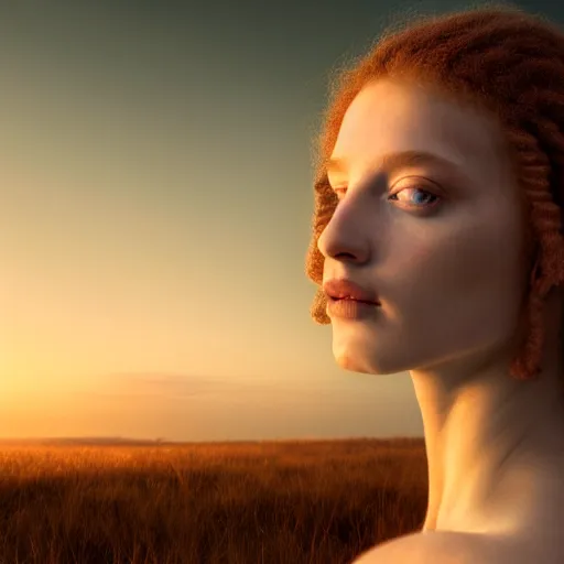 Prompt: photographic portrait of a stunningly beautiful neolithic renaissance female in soft dreamy light at sunset, contemporary fashion shoot, by edward robert hughes, annie leibovitz and steve mccurry, david lazar, jimmy nelsson, breathtaking, 8 k resolution, extremely detailed, beautiful, establishing shot, artistic, hyperrealistic, beautiful face, octane render