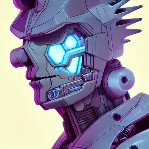 Image similar to transformers rick sanchez portrait by and james jean and erik jones, inspired by ghost in the shell transformers, beautiful fine face features, intricate high details, sharp, ultradetailed, 3 d octane render