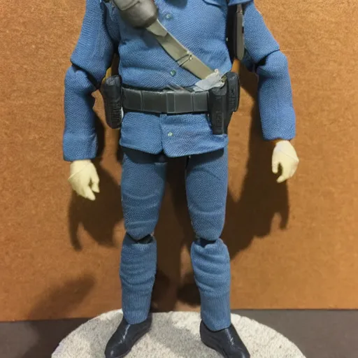 Prompt: 1 9 8 0 s kenner fully articulated toy, fully posable, 3 3 / 4, lee marvin, very detailed action figure photo realistic