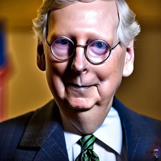 Prompt: a photoshoot of mitch mcconnell