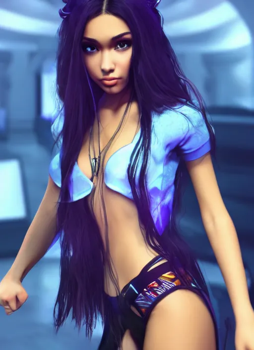 Image similar to Madison Beer as a video game character, digital art, unreal engine, unreal engine render, blender render, render, 4k, coherent