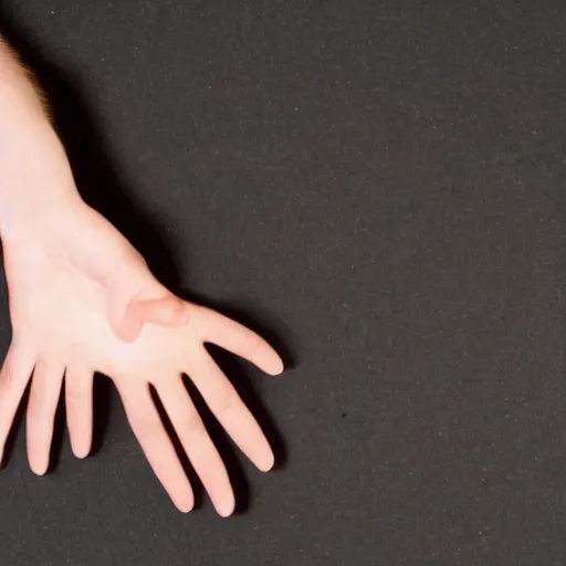 Image similar to a human hand, studio photo