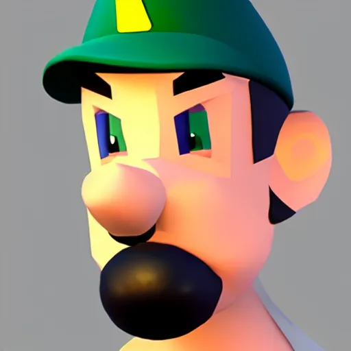 Image similar to low poly luigi